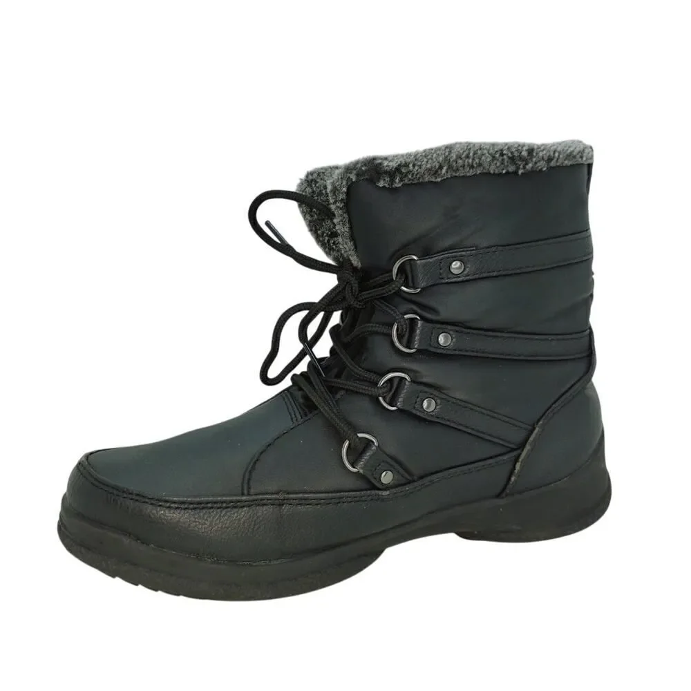 Weatherproof Womens Pre-owned Black, Faux Fur Lined Winter Boots - sz. 6 1/2M
